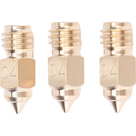 Lot de 3 buses hotend laiton 0.4mm compatibles Ender 5 Max imprimante 3D haute dureté (1/5)