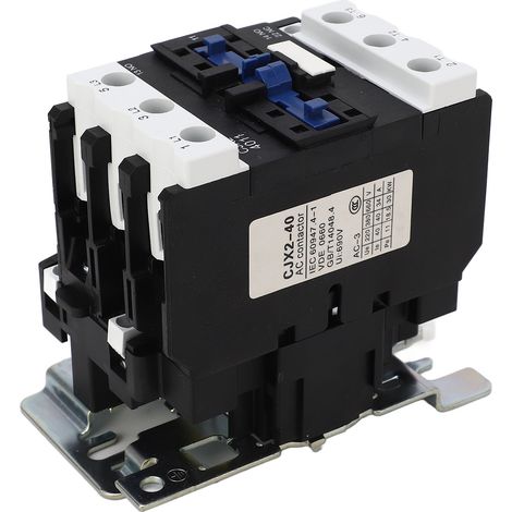 Contacteur CA monté sur rail CJX2-40DIN, contacts argentés tripolaires, AC380V, bobine 40A. (1/5)