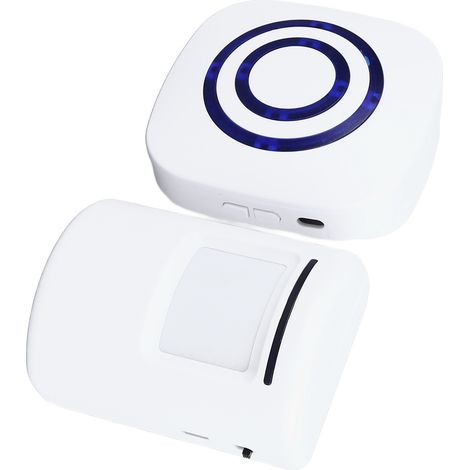 Sonnette sans fil avec prise EU, 110-240V, plusieurs mélodies, capteur sensible, design discret pour maison (1/5)