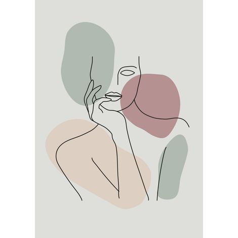 Papier peint panoramique - Femme Boho - 130 cm x 184 cm (1/2)