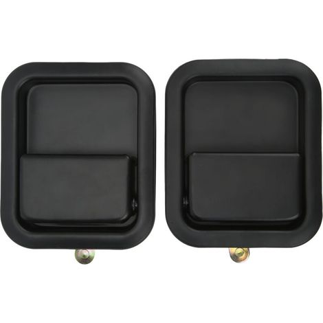 Poignée extérieure de porte pour Jeep Wrangler 91‑06, set de 2 pièces en métal noir, conforme OE 55176382ae/55176383ae (1/5)