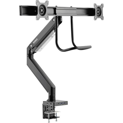 SpeaKa Professional SP-MM-820 2 vie Supporto da tavolo per monitor 43,2 cm (17) - 81,3 cm (32) Docking station integr (1/5)