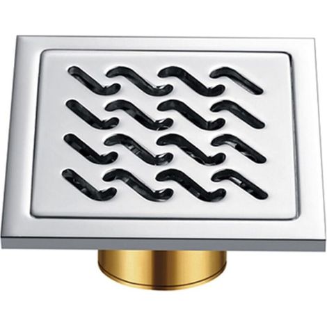 Abflussfilter, Abflusssieb, quadratischer Abflussstopfen, Abflussdeckel aus Edelstahl