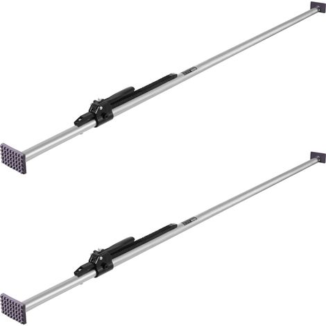 VEVOR Barra Fermacarico con Pinze a Cricchetto Regolabile da 2260 a 2641 mm, Stabilizzatore di Carichi in Acciaio con Piedini Antiscivolo, Barre di Bloccaggio del Carico del Cassone 2 Pezzi