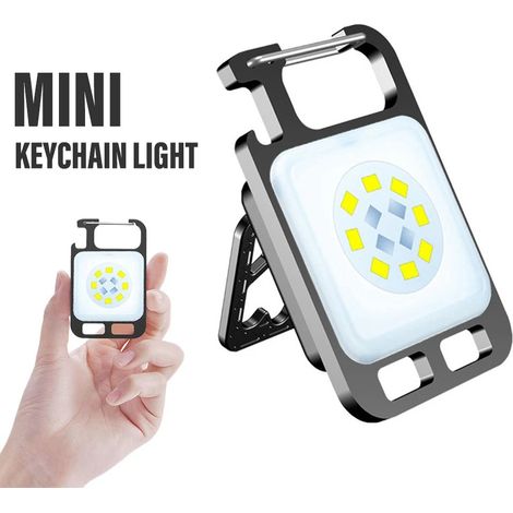 de mini lampes travail porte-clés COB à LED rechargeables par USB décapsuleur lampe poche d'urgence multifonction Lot 2 (1/5)