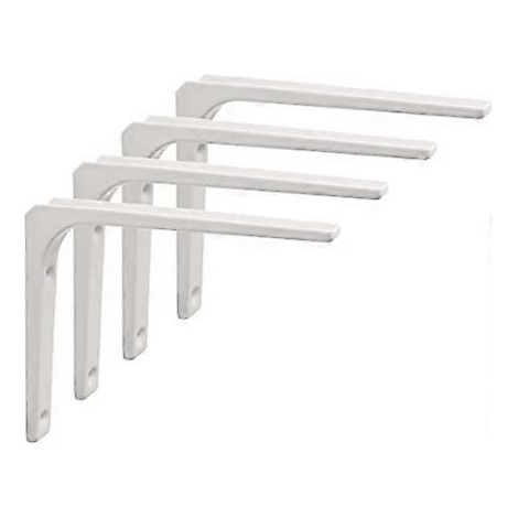 Lot de 2 équerres murales en acier inoxydable pour étagère, support lourd, fixation murale robuste, support étagère (1/4)