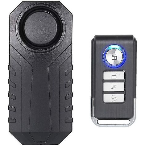 Alarme vélo, alarme antivol sans fil, 113 dB ultra-puissante et étanche (télécommande incluse) (1/5)