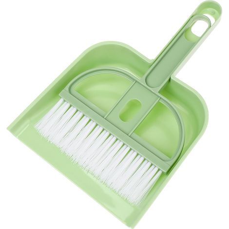 Mini balai et pelle à poussière - Petits accessoires de nettoyage portables pour la maison - Balai à suspendre pour table, bureau, clavier, bureau - Nettoyage quotidien (1/5)
