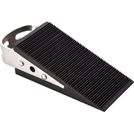 Cale porte,Arrêts de Portes Caoutchouc pour Les Carrelages, Les Tapis, Noir 1 Pack (1/5)