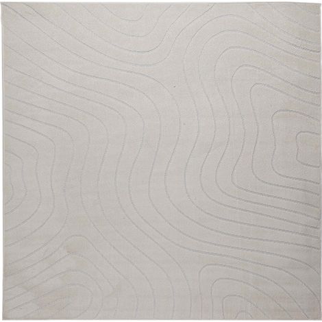 Alfombras de área Cuadrado PALMERAS Crema 120 x 120 cm vidaXL