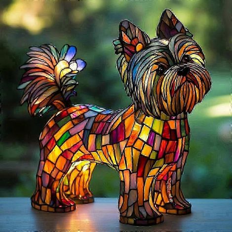 Lampe Chien Artisanale Personnalisée - Veilleuse en Résine Faite Main pour Amoureux des Animaux (1/5)