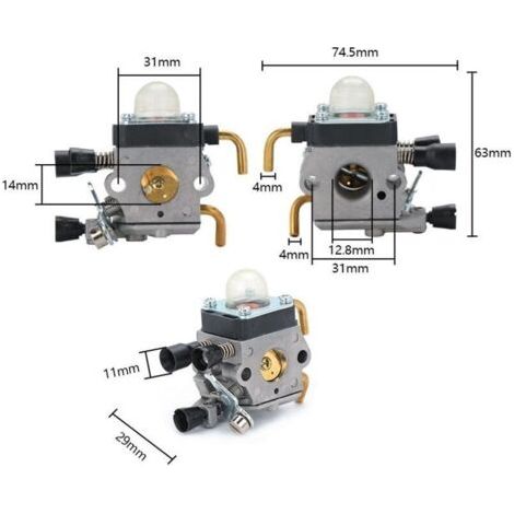 NALOOKAMIC FS80 FS85 Kit de carburateur pour Stihl FS74 FS76 FS80R FS85 FS85R FS85T FS85RX KM80 KM85R C1Q-S42 C1Q-S63A HS80 HS85 (1/4)