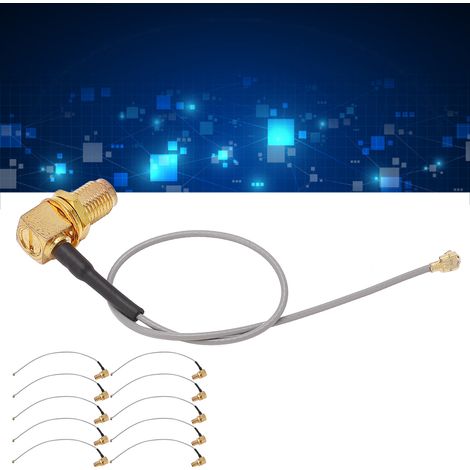 Câble adaptateur RF coaxial, connecteur SMA vers IPEX, connecteur SMA femelle, coude à angle droit, câble adaptateur IPX, vendu par lots de 10. (1/5)