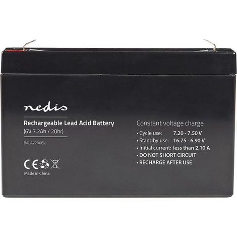Bateria recargable de plomo acido plomo acido recargable 6v 7200mah