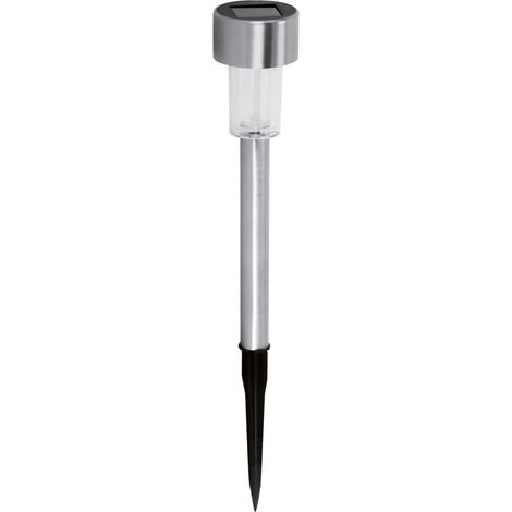 Lampada solare a LED cromata Ideus 04375, IP44, dritta, luce bianca fredda. (1/2)