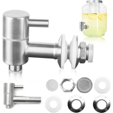 Robinet Vinaigrier - Acier Inoxydable 304 - Filetage Plomberie Anti-colmatage - Étanchéité Renforcée - Pour Distributeurs de Boissons - 1 Pièce (1/5)