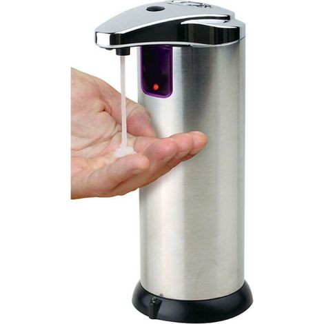 Dispensador de jabón automático Aplica jabón sin contacto Cómodo y económico Diseño elegante Para jabón, gel o alcohol desinfectante (1/4)