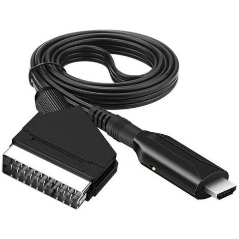 Câble péritel vers HDMI-Adaptateur péritel vers HDMI-Convertisseur audio vidéo péritel tout en un vers HDMI 1080p/720p. (1/4)