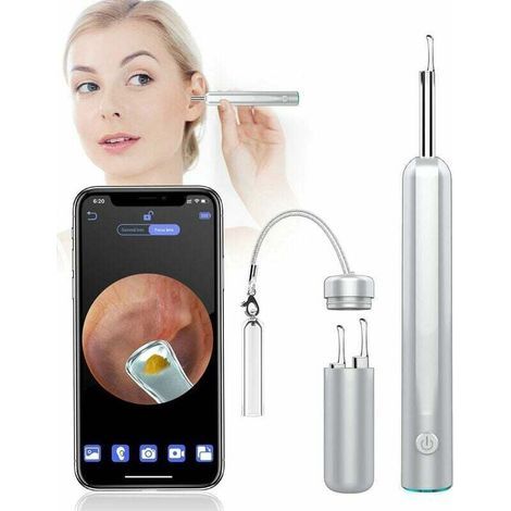 Caméra endoscopique 1080p pour le nettoyage des oreilles, endoscope de 3,9 mm avec 6 lumières LED, compatible avec iPhone et Android, élimination du cérumen, étanche IP67, convient aux chiens et aux e