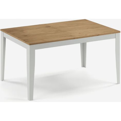 Moon, Tavolo allungabile con top in Melaminico Rovere (90cm X 156/316cm H. 76cm) Made in Italy Duzzle (1/4)