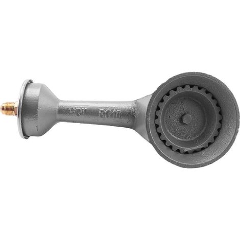 Tête de brûleur ronde en fonte pour propane haute pression, avec raccord en laiton à orifice - Bon état (1/5)