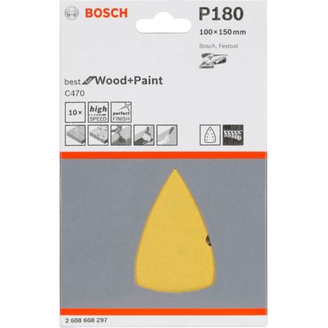 Bosch Schleifblatt C470, 180, 10er-Pack, für Deltaschleifer (1/7)