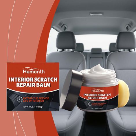 Autoinnenraumpflegecreme, Reinigung von Autositzen, Fleckenentfernung, Aufbereitung, Pflege, tägliche Pflegecreme – 50 g × 1, Schwamm × 1 -- DTEKGAZ (1/5)