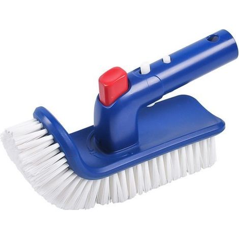Brosse de nettoyage de piscine, brosse à gradins de piscine, poignée rotative à 180 degrés, brosse de d'angle de décontamination (1/4)