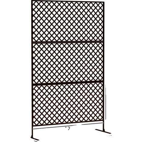 Biombo plegable, estructura de acero, largo 122 cm, ancho 45 cm, alto 198 cm, tres paneles verticales. (1/5)