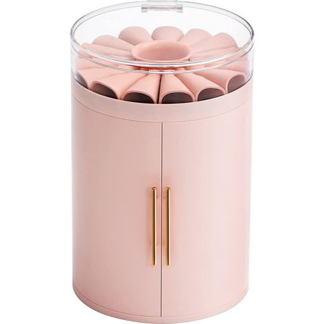 Boîte de rangement à quatre dessins étanche et anti-poussière pour bijoux (rose)