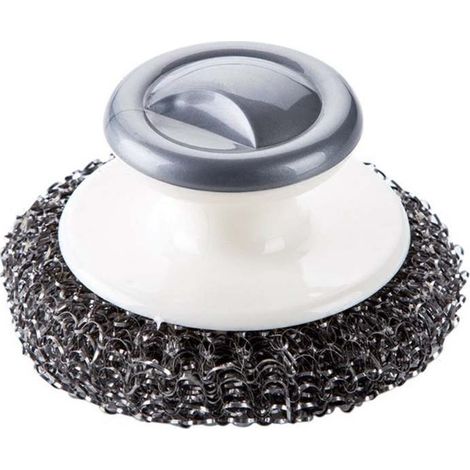 Kit de nettoyage multifonctionnel (brosse métallique, brosse inox, éponge métal, éponge silicone) – Argent (1/5)