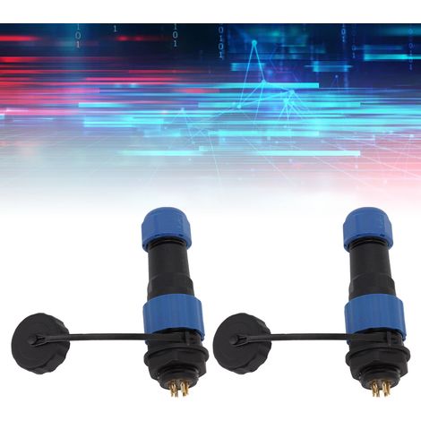 Vente de 2 connecteurs étanches IP68 pour aviation (prise et fiche), noyau SD16, écrou arrière mâle et femelle, connecteur G3/8SD16-6. (1/5)