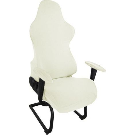 Gaming-Stuhlbezüge, ergonomisch und elastisch, dehnbar, für Desktop-Computer, Computer-Gaming-Stühle, Bürostühle (Elfenbein) (1/5)