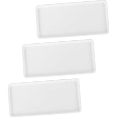 3 pièces Lot Plateaux Rectangulaires Céramique pour Salle de Bain Rangement Accessoires Cosmétiques et Décoratifs et Facile à Nettoyer Adapté à Table de Toilette et Salon'-'- (1/5)