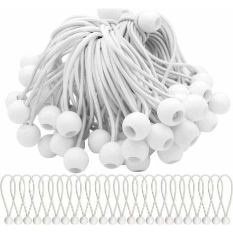 Lot de40 Tendeur Elastique Cordons Élastiques avec Boules Sandow Elastique Boules Elastiques pour chapiteaux, tentes, bannière (1/4)