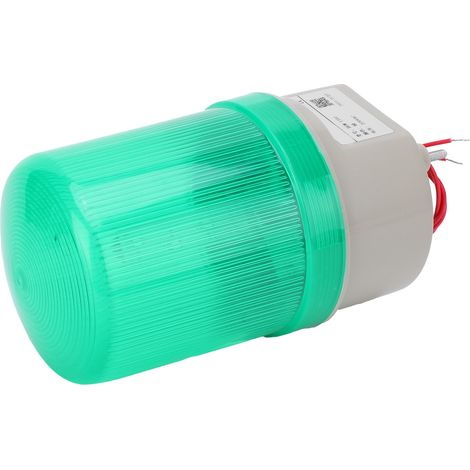 Voyant d'avertissement LED clignotant BEM-1101, lampe d'alarme d'urgence 220VAC, vert (1/5)