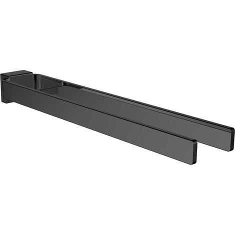 toallero emco cue, 2 brazos, rígido, 431mm, negro, 325013343