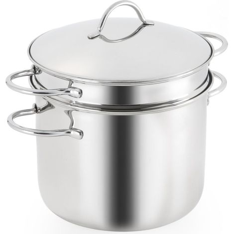 Cuiseur à Pâtes en Acier 18/10 avec Panier-égouttoir, 6 Litres (1/5)