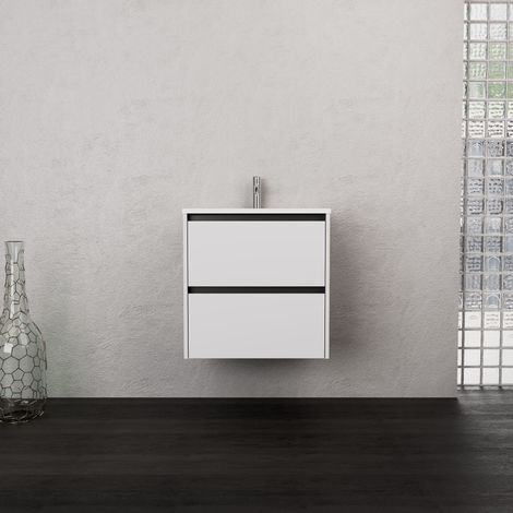 Inda - Mobile bagno L.60 con lavabo opaco / Bianco opaco 2