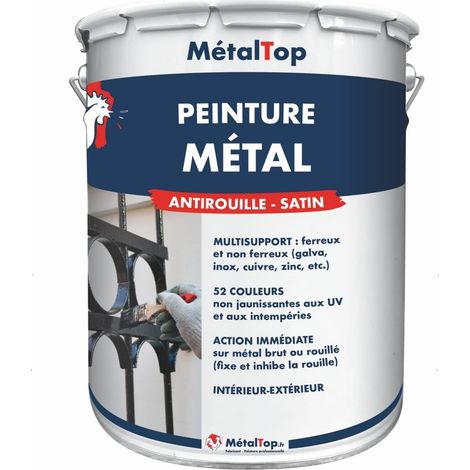 Peinture Metal - Brun chocolat - RAL 8017 - 15 L - Métaltop