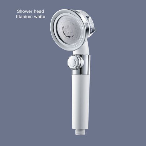 Pommeau Douche Haute Pression Blanc , Douchette Douche Salle de Bain Economie d'Eau Installation Facile - Méthode de Jet en Forme de Taille (1/5)