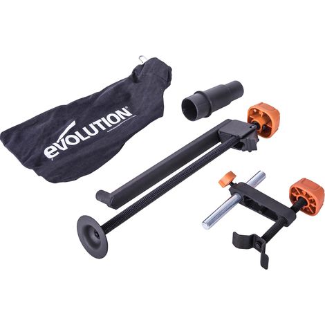 Evolution Power Tools R210SMS Pacchetto accessori per troncatrice - Include 2 morsetti, sacchetto raccolta polvere e adattatore per attacco aspiratore - 210 mm (1/5)