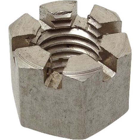 Ecrou hexagonale à CRENEAUX Inox A1 M4