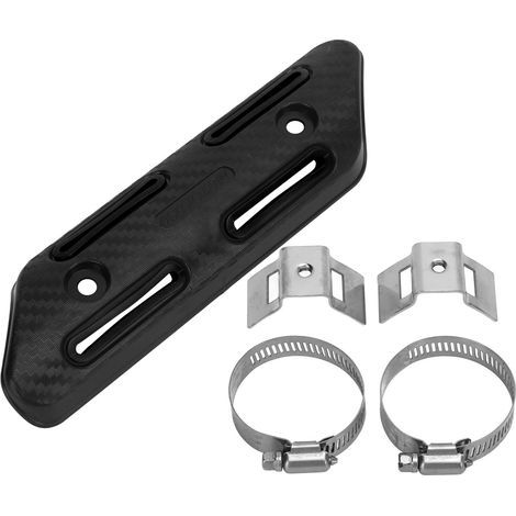 Protection thermique isolante pour pot d'échappement de motos 4 temps, quads, SSV et véhicules tout-terrain (noir) (1/5)