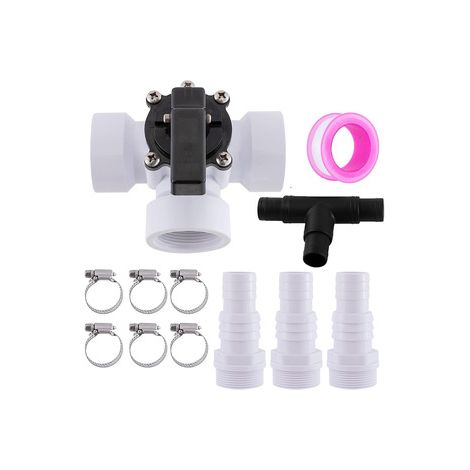Deux lots-Vanne de dérivation 3 voies – Filetage 1,25 ou 1,5 pouce – Adaptateur universel pour tuyau flexible