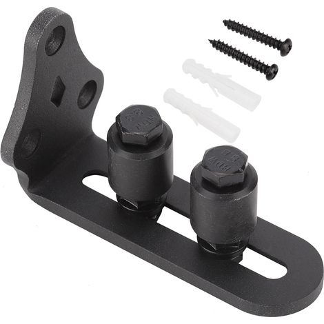 Guide De Sol Coulissant En Acier Au Carbone - Pour Porte De Grange Épaisseur 76mm - Roulement Intégré - Lot De 2 (1/5)