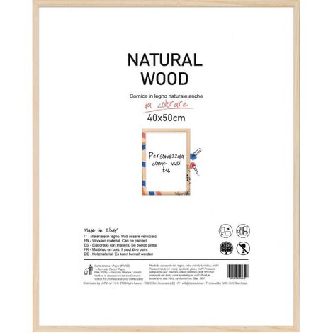 Cornice Portafoto da Parete Natural Wood 40 x 50 cm