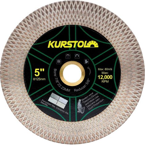 Diamond Tile Disc 125 mm – Double Sided Cutting Grinding Blade Diamond Saw for Porcelain Ceramic Marble Granite Artificial Stone Quartz (1/5)