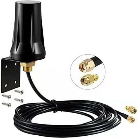 Antenne 4G LTE Exterieur SMA Mâle Mimo 5dBi Omnidirectionnelle Externe Étanche pour 4G LTE Mobile Routeur Passerelle Modem Cellulaire Caméra de Sentier-LIAIKI (1/5)