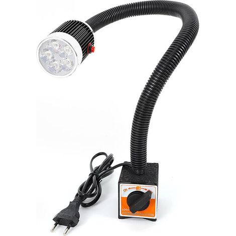 COB CNC Lathe Machine Working Lamp LED Work Light 5w Waterproof Gooseneck Flexible Light Fixed Magnetic Base for Machine Tools Lathe Industrial Lighting (Magnetic Base) (1/5)